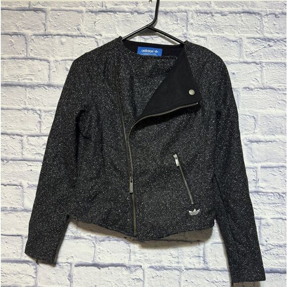 Adidas RARE jacket womens zip front blazer fitted - Picture 6 of 16